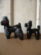 画像5: 50’S　プードル　小型犬　オブジェ　ブラック　陶器　5pcs set　アンティーク　ビンテージ (5)