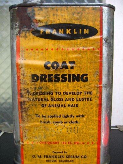 画像1: ティン缶　FRANKLIN　COAT DRESSING　アンティーク　ビンテージ