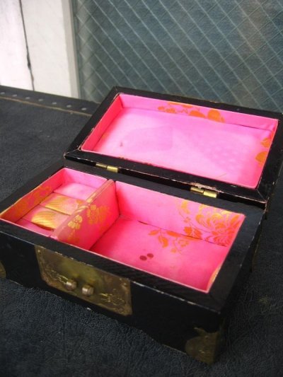 画像1: ジュエリーケース　アクセサリーボックス　ジュエリーボックス　宝石箱　オリエンタルビンテージ　小物入れ　アンティーク　ビンテージ