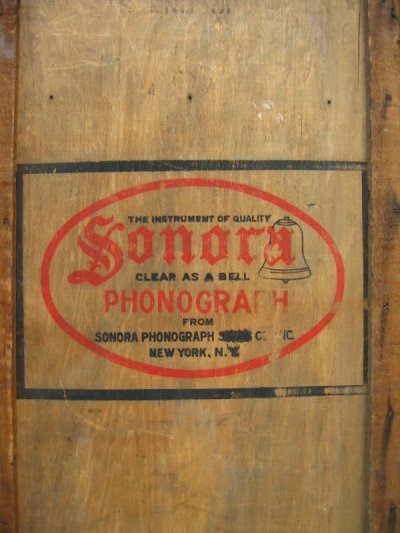 画像1: 1900'S 1910'S 1920'S　Sonora Phonograph　フォノグラフ　SP盤　戦前 ジャズ　JAZZ　JUMP　BLUES　JIVE　木箱　コンテナ　ウッドボックス　蓄音機　ソノラ　アンティーク　ビンテージ