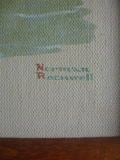 画像2: ノーマンロックウェル　Gone Fishing　Norman Rockwell　ウッドフレーム　壁掛け　ウォールオーナメント　アンティーク　ビンテージ