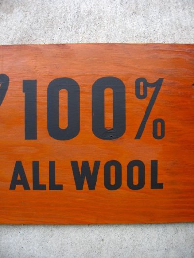 画像2: 1920’S 30'S　clothing store display　ジェネラルストアーディスプレイ　木製　看板　サイン　ウッド　Still 100% ALL WOOL　アンティーク　ビンテージ