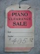 画像2: 1920’S 30'S　値札　下げ札　プライスカード　ピアノ　PIANO CLEARANCE SALE　5pcs set　アンティーク　ビンテージ (2)