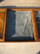画像10: 1930’S 40'S　3セクション　大型　木枠ガラス ショーケース　展示ケース　卓上　壁面　ディスプレーケース　メニューケース　薄型　KEY　鍵付き　アンティーク　ビンテージ (10)