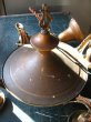 画像9: 1920年代　パンランプ　シーリングライト　ビクトリアン　アールデコ　4灯　シャンデリア　ベアバルブ　装飾　真鍮　銅　アンティーク　ビンテージ (9)