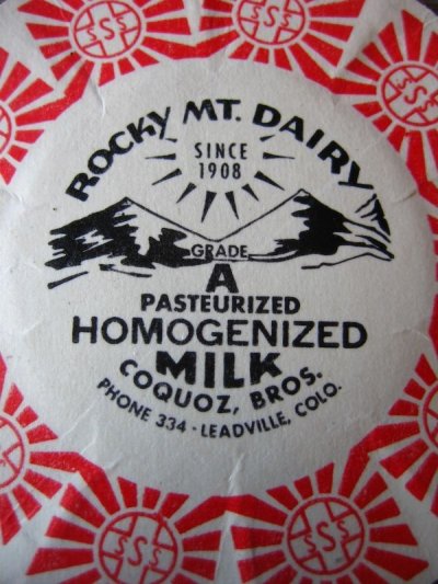 画像2: HOMOGENIZED MILK　ミルクボトルキャップ　牛乳瓶の蓋　ラベル　ROCKY MT.DAIRY　3pcs set　アンティーク　ビンテージ