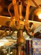画像3: 1920’S　シーリングライト　ビクトリアン　アールデコ　5灯　シャンデリア　ベアバルブ　装飾　アイアン　真鍮メッキ　アンティーク　ビンテージ (3)