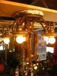 画像6: 1920’S　シーリングライト　ビクトリアン　アールデコ　5灯　シャンデリア　ベアバルブ　装飾　アイアン　真鍮メッキ　アンティーク　ビンテージ (6)