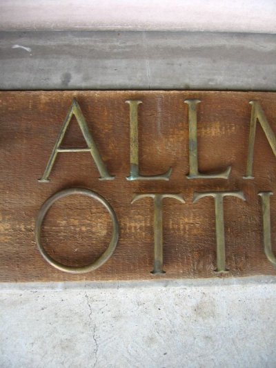 画像1: 1930’S 40'S　ブロンズ　アルファベットレター　大　" A L M N O T U "　銅　シャビーシック　アンティーク　ビンテージ