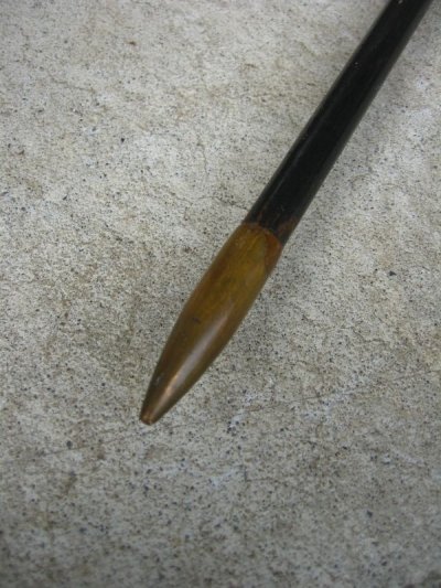 画像2: 弾丸モチーフ　ステッキ　杖　CANE　ケーン　ウッド　真鍮　オブジェ　アンティーク　ビンテージ