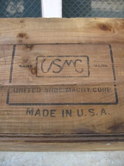 画像1: ウッドボックス　木箱　USMC　ストレージボックス　アドバタイジング　アンティーク　ビンテージ