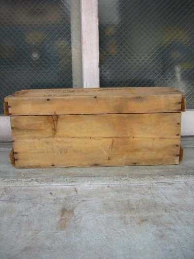 画像3: ウッドボックス　木箱　蓋付き　U.S　ミリタリー　アーミー　ストレージボックス　アドバタイジング　アンティーク　ビンテージ