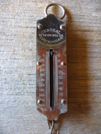 画像1: 1890’S 1900'S 1910'S　バネ秤　計量器　吊り下げ式秤　スケール　メタル　ディスプレイに　アンティーク　ビンテージ