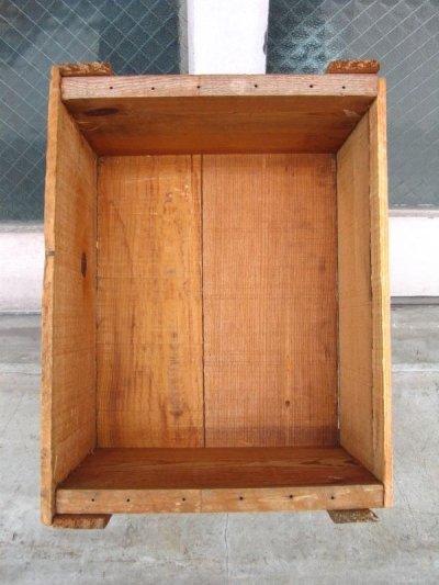 画像1: ウッドボックス　木箱　INTERSTATE　ストレージボックス　アドバタイジング　アンティーク　ビンテージ