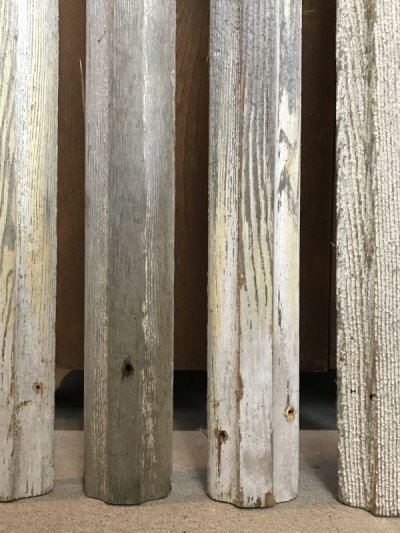 画像1: アンティーク　フレーム製作に　廃材　古材　チェアレール　ホワイト　シャビー　アメリカ　old barn wood　ビンテージ