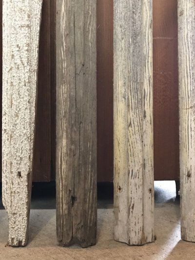 画像2: アンティーク　フレーム製作に　廃材　古材　チェアレール　ホワイト　シャビー　アメリカ　old barn wood　ビンテージ
