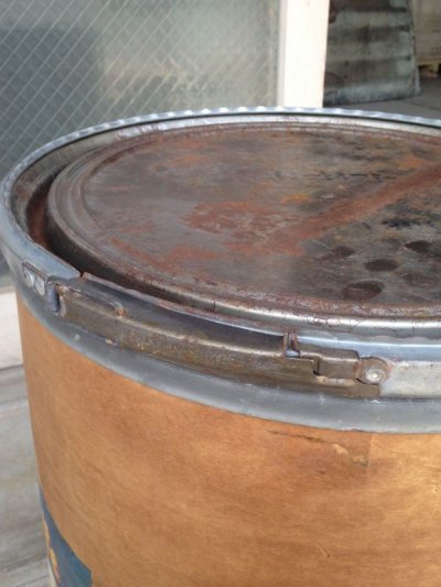 画像2: ペーパードラム缶　50’S 60’S　Wyandotte　アドバタイジング　ファイバードラム　ダストボックス　trash can　ゴミ箱　スチール×硬質厚紙　アンティーク　ビンテージ