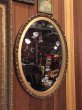画像1: ウッドフレームミラー　ビクトリアン　装飾　鏡　ミラー　オーバル　楕円形　アンティーク　ビンテージ (1)