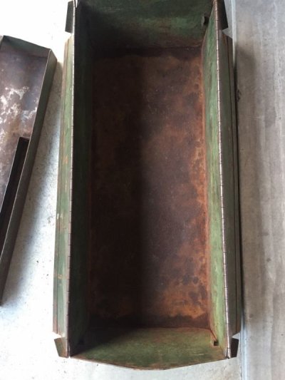 画像3: 1940'S　ツールボックス　シャビーシック　メタルボックス　工具箱　インダストリアル　インナートレイ付　アンティーク　ビンテージ