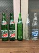 画像1: SODA BOTTLE　ソーダボトル　ポップボトル　ガラス瓶　MOUNTAIN DEW　SLICE　LIKE　BARG'S 　クリアガラス　色付きガラス　アンティーク　ビンテージ (1)
