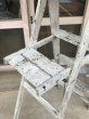 画像6: ウッド　ステップラダー　ラダー　はしご　梯子　木製　脚立　大型　5段　ミルクペイント　シャビーホワイト　アンティーク　ビンテージ (6)
