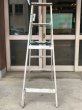 画像4: ウッド　ステップラダー　ラダー　はしご　梯子　木製　脚立　大型　5段　ミルクペイント　シャビーホワイト　アンティーク　ビンテージ (4)
