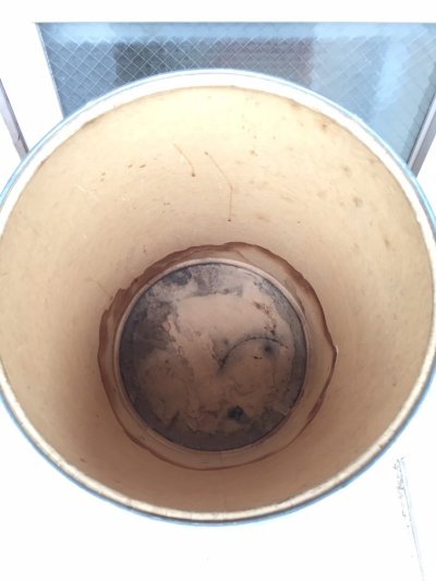 画像2: ペーパードラム缶　MAGNA-PAK　アドバタイジング　超大型　ファイバードラム　ダストボックス　trash can　ゴミ箱　スチール×硬質厚紙　アンティーク　ビンテージ