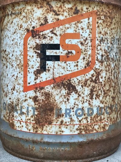 画像1: ガソリン缶　FS　オイル缶　シャビーシック　大型　アンティーク　ビンテージ