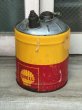 画像1: ガソリン缶　シェル　SHELL　オイル缶　大型　アンティーク　ビンテージ (1)