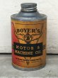 画像1: 1940‘S 50'S　ティン缶　オイル缶　デッドストック　モーターオイル　BOYER'S　ビンテージ　アンティーク (1)