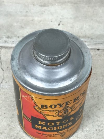 画像3: 1940‘S 50'S　ティン缶　オイル缶　デッドストック　モーターオイル　BOYER'S　ビンテージ　アンティーク