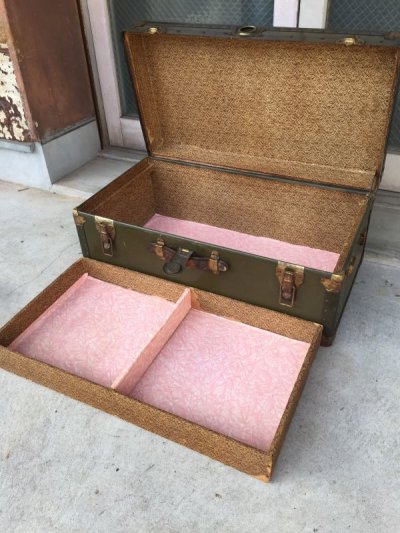 画像2: トランク　中型　GREYHOUND　スーツケース　インナートレイ　店舗什器　アンティーク　ビンテージ