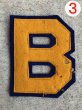画像4: 1930'S　デッドストック　NOS　ワッペン　レタード　カレッジ　ブルー　イエロー　B　U　LOWE＆CAMPBELL　アンティーク　ビンテージ (4)