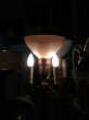 画像5: 1930’S 40'S　ビクトリアン　フロアランプ　１+3＋1灯　ミルクガラスシェード　装飾付き土台　天然石　アンティーク　ビンテージ (5)