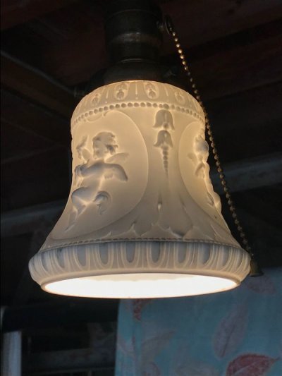 画像2: シーリングライト　ペンダントライト　ビクトリアン　装飾　浮彫　カメオ　1灯　真鍮　アンティーク　ビンテージ