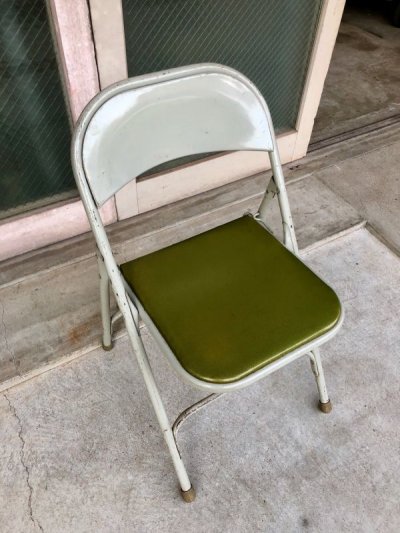 画像1: サムソナイト　SAMSONITE　折り畳み椅子　アイアン　パイプ椅子　1950'S 60’S　フォールディングチェアー　ビンテージ　アンティーク