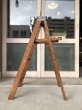 画像4: 1960'S　エクセレントコンディション　ステンシル　ウッド　ステップラダー　ラダー　はしご　梯子　木製　脚立　大型　4段　ペイント　シャビーシック　アンティーク　ビンテージ (4)