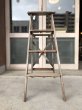 画像5: ウッド　ステップラダー　ラダー　はしご　梯子　木製　脚立　大型　4段　シャビーシック　アンティーク　ビンテージ (5)