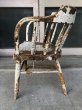 画像5: 1880'S 1890'S 1900's　シャビーシック　アームチェア　ビクトリアン　ウッドチェアー　椅子　ペンキ　ホワイト　ペイント　ビンテージ　アンティーク (5)