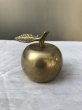 画像1: ハンドベル　ソリッドブラス　Apple hand bell　呼び鈴　真鍮　りんご　アップル　アンティーク　ビンテージ (1)