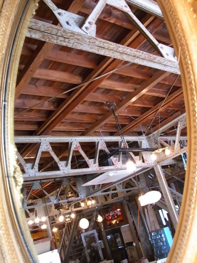 画像2: アンティーク　超巨大 フレーム付き鏡 アンティークミラー　装飾枠　ビクトリアン オーバルミラー　大型　ビンテージ