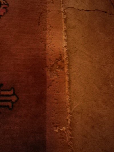 画像2: アンティーク　アーリーセンチュリー　ビクトリアン　絨毯　じゅうたん　巨大　蝶　風景画　ビンテージ