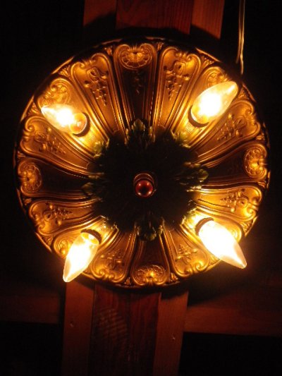 画像3: 1910'S 20'S　アーリーセンチュリー　ビクトリアン　フラッシュマウント 　シーリングライト　鋳物　アルミ合金　ピューター　4灯　ヴィクトリアン装飾　クラスターランプ　アンティーク　ビンテージ