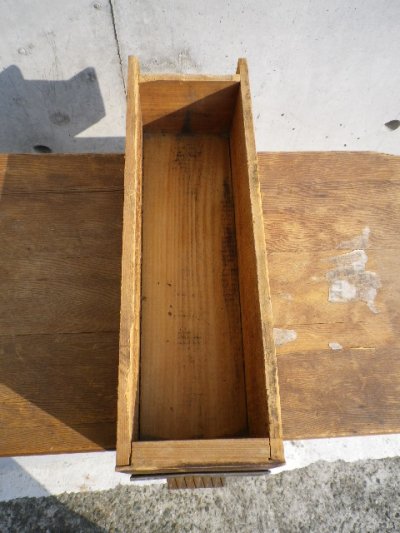 画像1: アンティーク　引き出し　取っ手付き　小　木製ドロワー　シャビーシック　ビンテージ