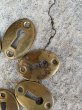 画像5: 1910'S 20'S　アーリセンチュリー　キーホール　keyhole　キープレート　スケルトンキー用　カギ穴プレート　ブラス　クロムメッキ　ラウンド型　アンティーク　ビンテージ (5)