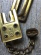 画像11: 1940’S 50'S　サーフェイスロック　ドアチェーン　ドアファスナー　ロック　CHAIN DOOR FASTENERS　鍵　スチール　アイアン　真鍮メッキ　アンティーク　ビンテージ (11)