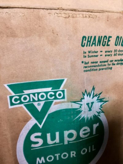 画像2: 1950'S 60'S　エクセレントコンディション　ガソリン缶　オイル缶　CONOCO SUPER MOTOR OIL　コンチネンタルオイルカンパニー　大型　アドバタイジング　アンティーク　ビンテージ