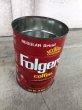 画像13: ティン缶　Folger's coffee　コーヒー缶　小型　アドバタイジング　アンティーク　ビンテージ (13)