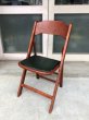 画像1: 1940’S 50'S　WORTHINGTON　フォールディング チェア　ウッド チェアー　椅子　折りたたみ椅子　ステンシル　ビンテージ　アンティーク (1)