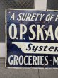 画像6: 1920'S 30'S 40'S　サイン　看板　スチール　ティン　エンボス　軽量　アドバタイジング　グロサリーストアー　SIGN　O.P.SKAGGS System　GROCERIES-MEATS　小型　アンティーク　ビンテージ (6)